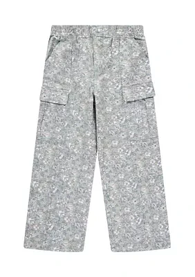 Girls 7-16 Twill Baggy Wide Leg Cargo Pants