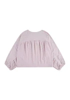 Girls 7-16 Mixed Eyelet Top