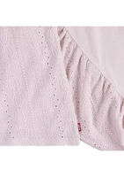 Girls 7-16 Mixed Eyelet Top