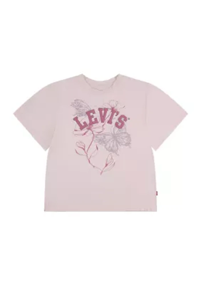 Girls 7-16 Oversized Floral Graphic T-Shirt