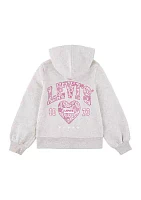 Girls 7-16 Lace Full Zip Hoodie