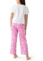 Girls 4-10 3 Piece Hello Kitty Pajama Set