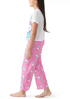 Girls 4-10 3 Piece Hello Kitty Pajama Set