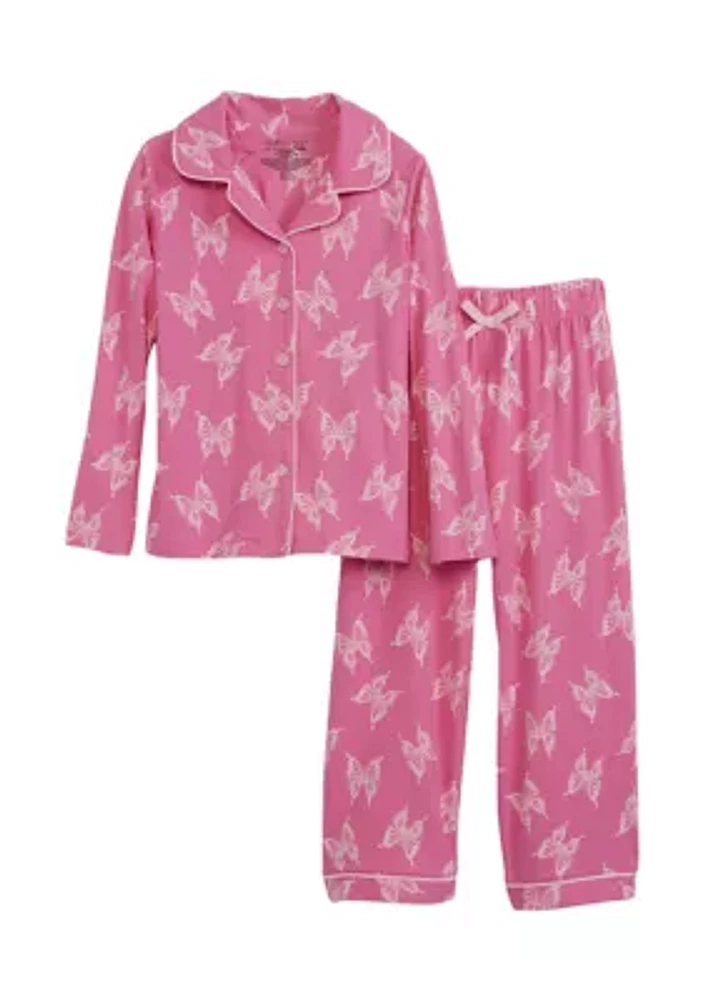 Girls 4-6x Butterflies Pajama Set