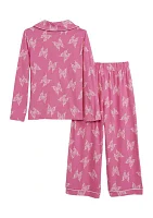 Girls 4-6x Butterflies Pajama Set