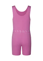 Girls 4-6x Solid Romper with Swoosh Logo