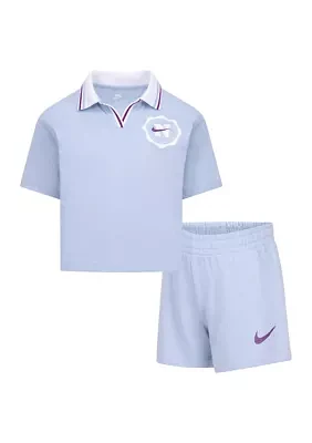 Girls 4-6x Preppy Jersey Short Set