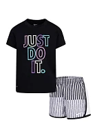 Girls 4-6x Just Do It Graphic T-Shirt and Printed Shorts Set