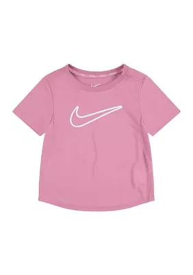 Girls 4-6x Swoosh Short Sleeve Graphic T-Shirt