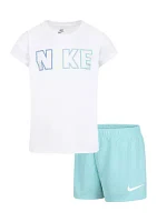 Girls 4-6x Graphic T-Shirt and Mesh Shorts