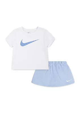 Girls 4-6x Swoosh Graphic T-Shirt and Shorts Set