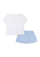 Girls 4-6x Swoosh Graphic T-Shirt and Shorts Set