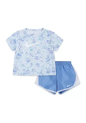 Girls 4-6x Floral Printed T-Shirt and Shorts Set