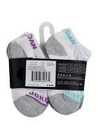 Girls Jordan No Show Socks - 6 Pack