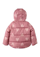 Girls 4-6x Quilted Heart Jacket