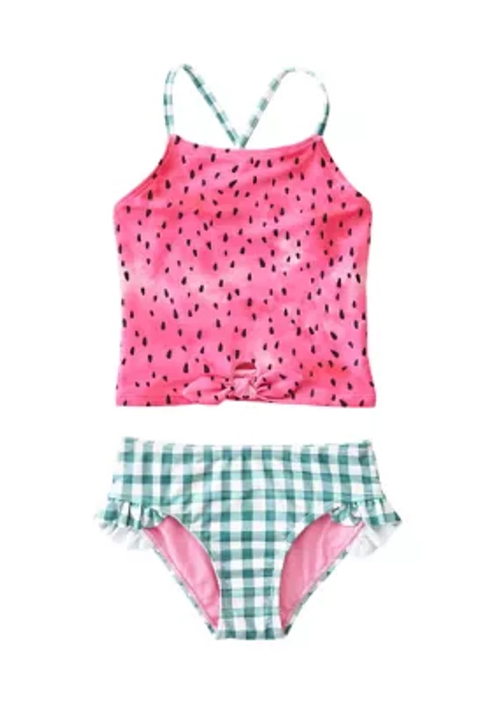 Girls 4-6x Watermelon Printed Swim Set