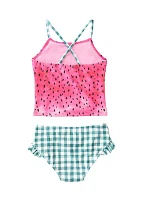 Girls 4-6x Watermelon Printed Swim Set