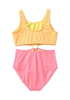 Girls 7-16 One Piece O-Ring Swimsuit