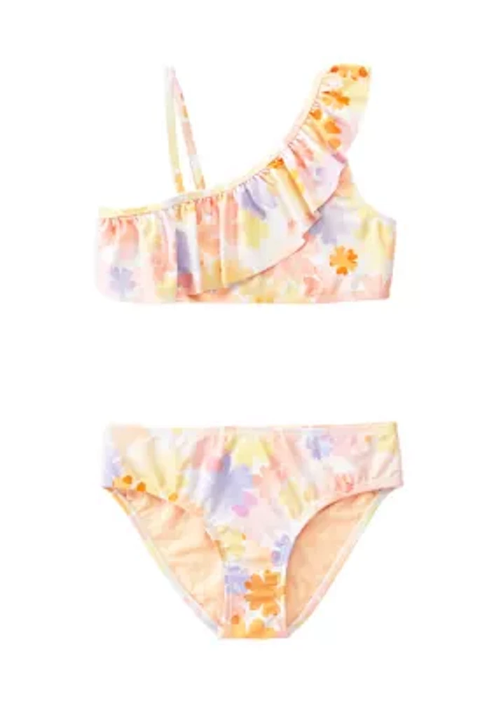 Girls 7-16 Printed Two Piece Swimsuit