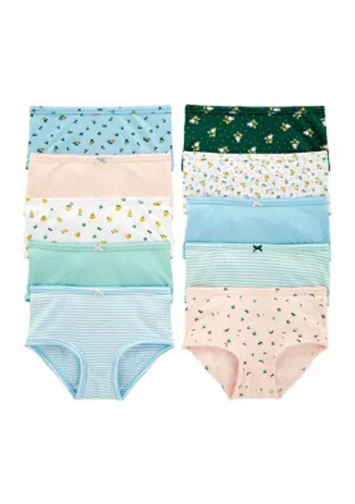 Girls 4-6x 10-Pack of Printed Underwear