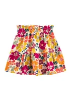 Girls 4-6x Pull On Floral Skort