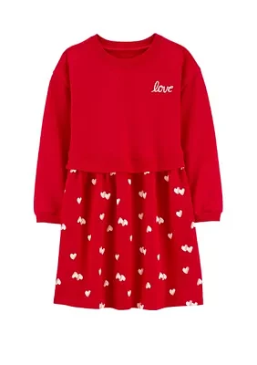 Girls 4-6x Valentine's Day Heart Dress