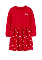 Girls 4-6x Valentine's Day Heart Dress