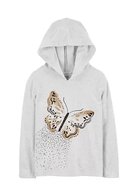 Girls 4-6x Butterfly Hooded T-Shirt