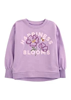 Girls 4-6x Happiness Blooms Embroidered Sweatshirt