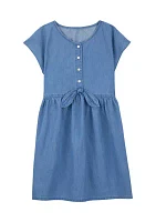 Girls 4-6x Button Front Dress