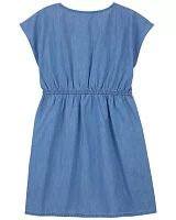 Girls 4-6x Button Front Dress