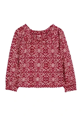 Girls 4-6x Printed Top