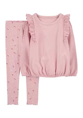 Girls 4-6x Long Sleeve Shirt and Leggings Set