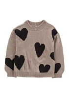 Girls 4-6x Heart Printed Sweatshirt