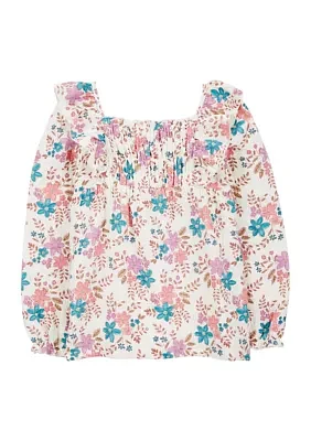 Girls 4-6x Floral Fashion Top