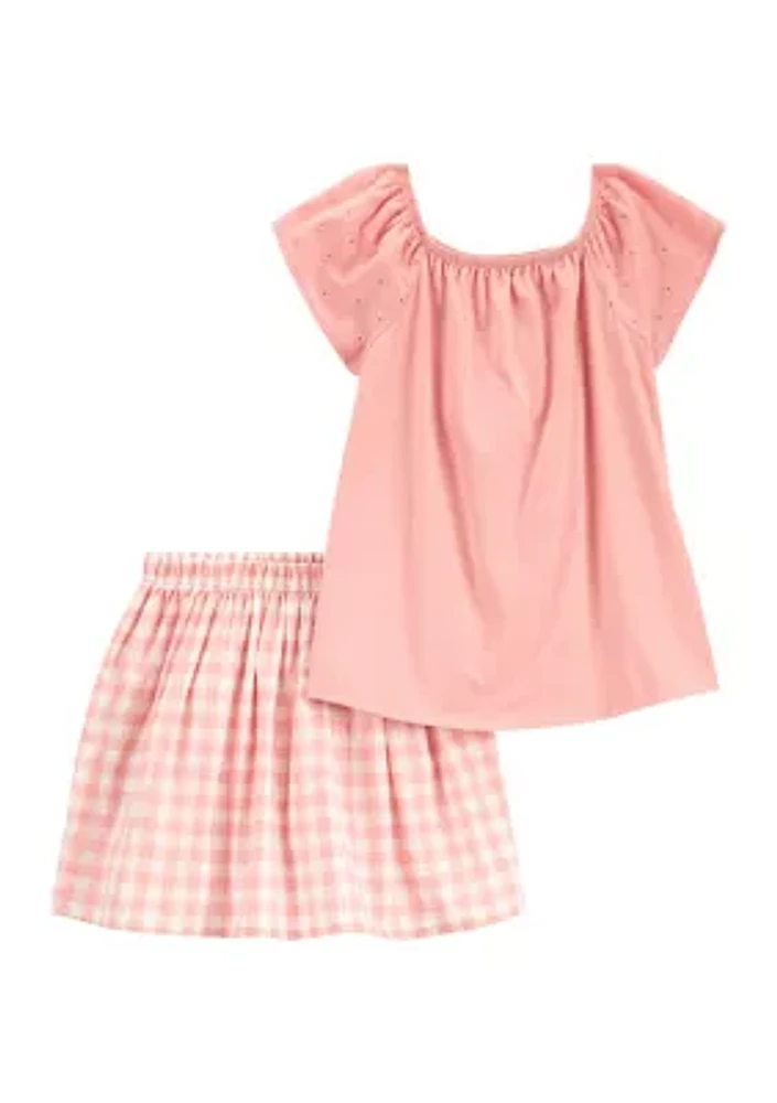 Girls 4-6x 2 Piece Skirt Set