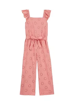 Girls 4-6x Eyelet Jumpsuit