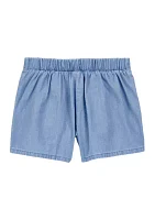 Girls 4-6x Chambray Shorts