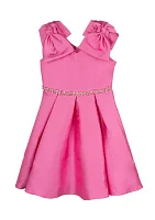 Girls 4-6x Bow Shoulder Party Dress