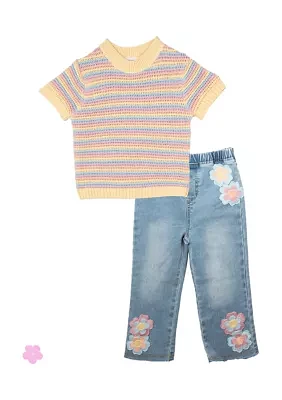 Girls 4-6x Rainbow Crochet Set