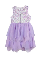 Girls 4-6x Mermaid Bodice to Tiered Skirt Dress