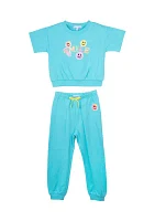 Girls 4-6x French Terry Top and Joggers Set