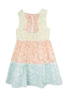 Girls 4-6x Mixed Tiered Eyelet Dress