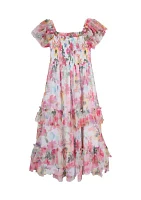 Girls 4-6x Floral Maxi Dress