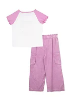 Girls 4-6x Smile Graphic T-Shirt and Pants Set