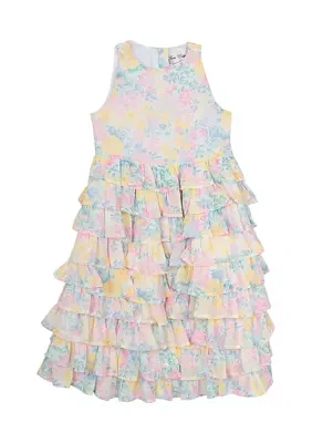 Girls 4-6x Sleeveless Chiffon Tiered Dress