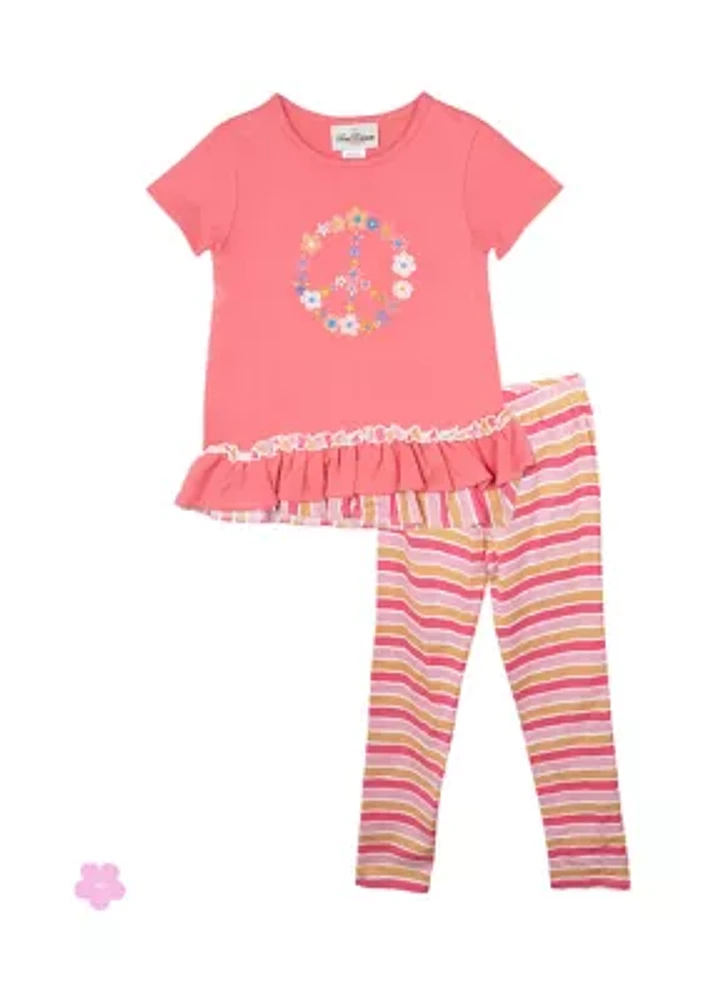 Girls 4-6x Peace Legging Set