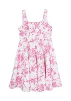 Girls 7-16 Sleeveless Printed Mini Dress