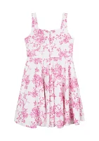 Girls 7-16 Sleeveless Printed Mini Dress