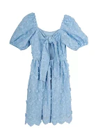 Girls 7-16 Puff Sleeve Dress